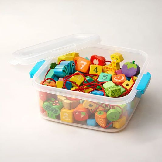 Wooden lacing toy (42pcs) by Playlogic Toyz