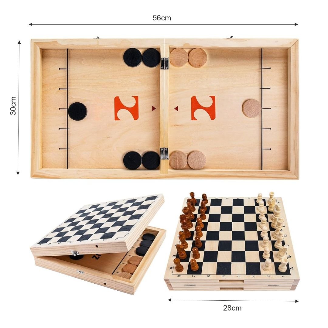 Foldable Fast Sting Game with Chess Set by Playlogic Toyz