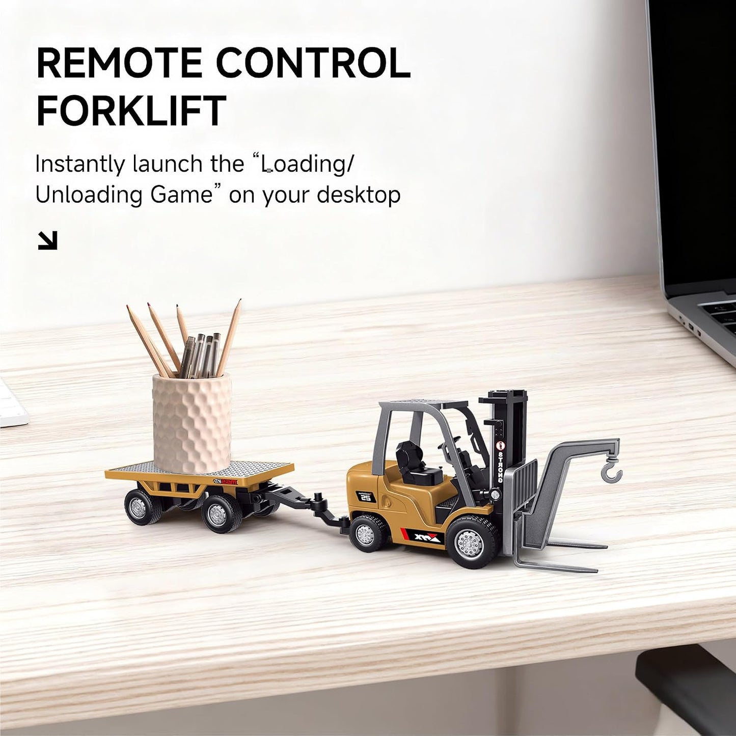 New Mini RC Alloy Forclift Crane, Phone App Control,Lifting,Adjustable Speed,Metal Body,Multi Crane Accessories