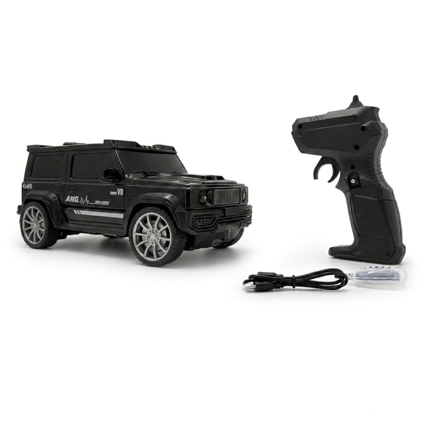 RC SUV Car with Smoke, Music & LED Lights | Rechargeable Remote Control Off-Road Racing Car for Kids