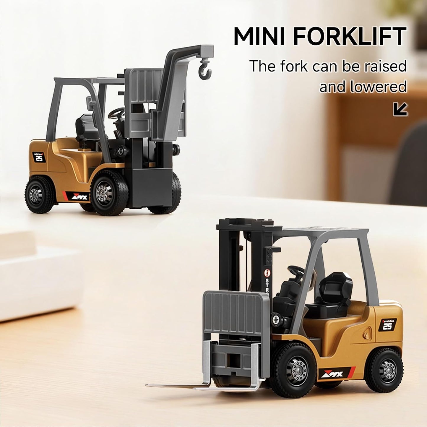 New Mini RC Alloy Forclift Crane, Phone App Control,Lifting,Adjustable Speed,Metal Body,Multi Crane Accessories
