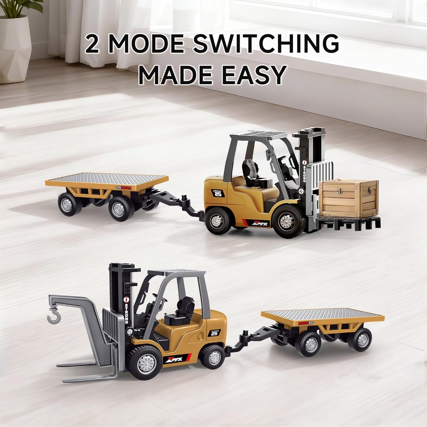 New Mini RC Alloy Forclift Crane, Phone App Control,Lifting,Adjustable Speed,Metal Body,Multi Crane Accessories