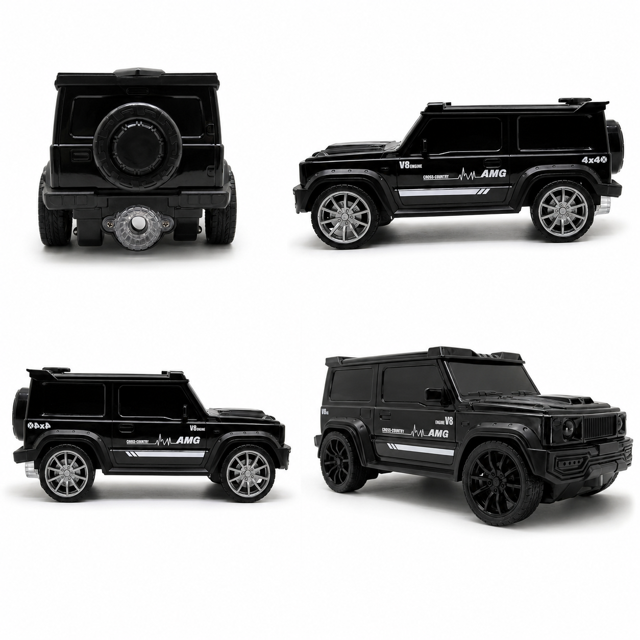 RC SUV Car with Smoke, Music & LED Lights | Rechargeable Remote Control Off-Road Racing Car for Kids