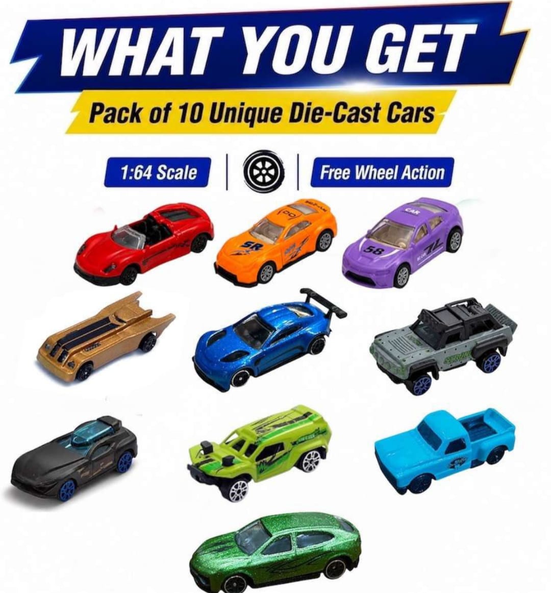 K.V. TOYS METAL CAR 10 PCS SET