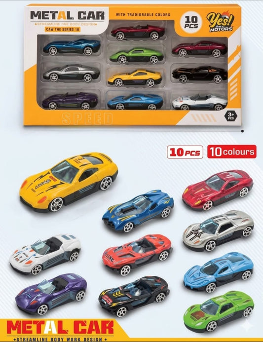 K.V. TOYS METAL CAR 10 PCS SET