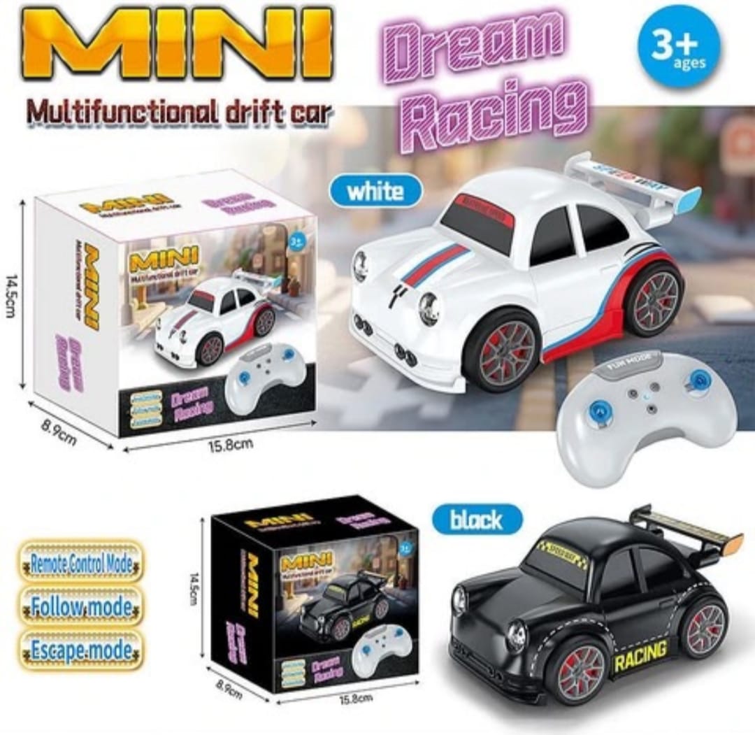 Mini Multifunctional RC Drift Car Toy for Kids, White
