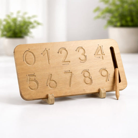 Wooden Number Tracing Board by Playlogic Toy