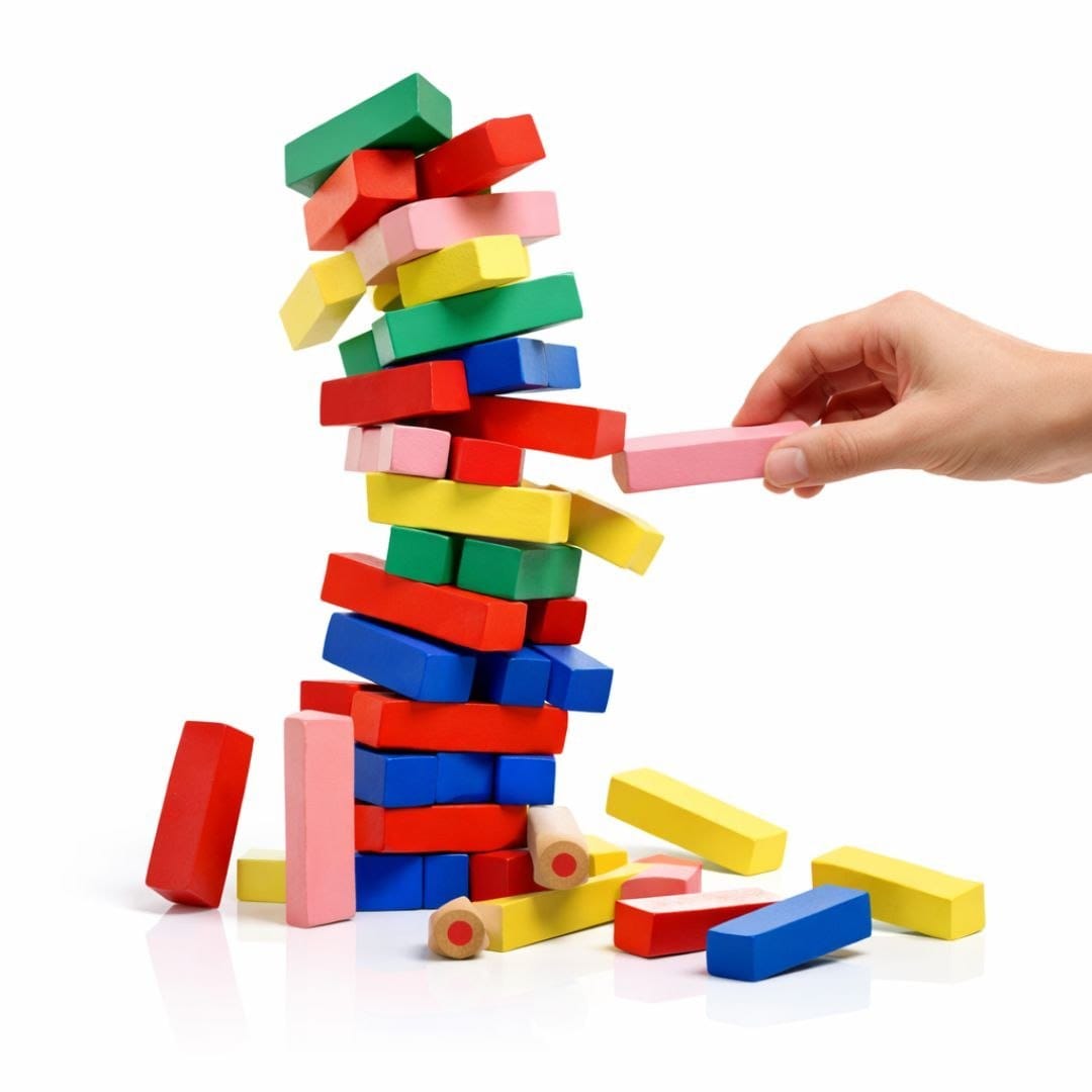 Colourful Wooden Stacking Tower Blocks Game