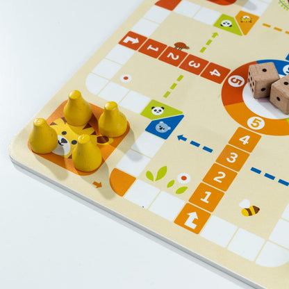 2 in 1 WOODEN LUDO & SNAKE AND LADDER GAME