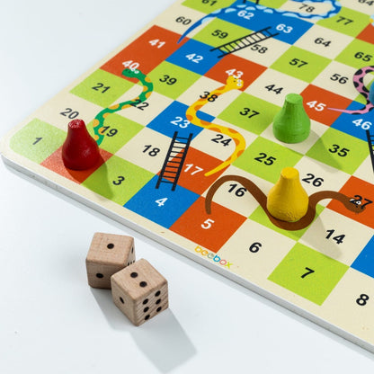 2 in 1 WOODEN LUDO & SNAKE AND LADDER GAME