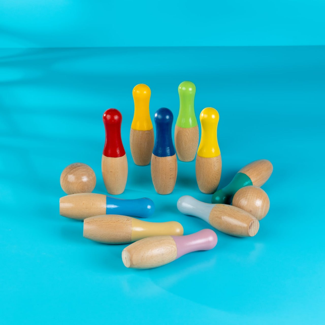 Wooden Bowling Game by Playlogic Toyz