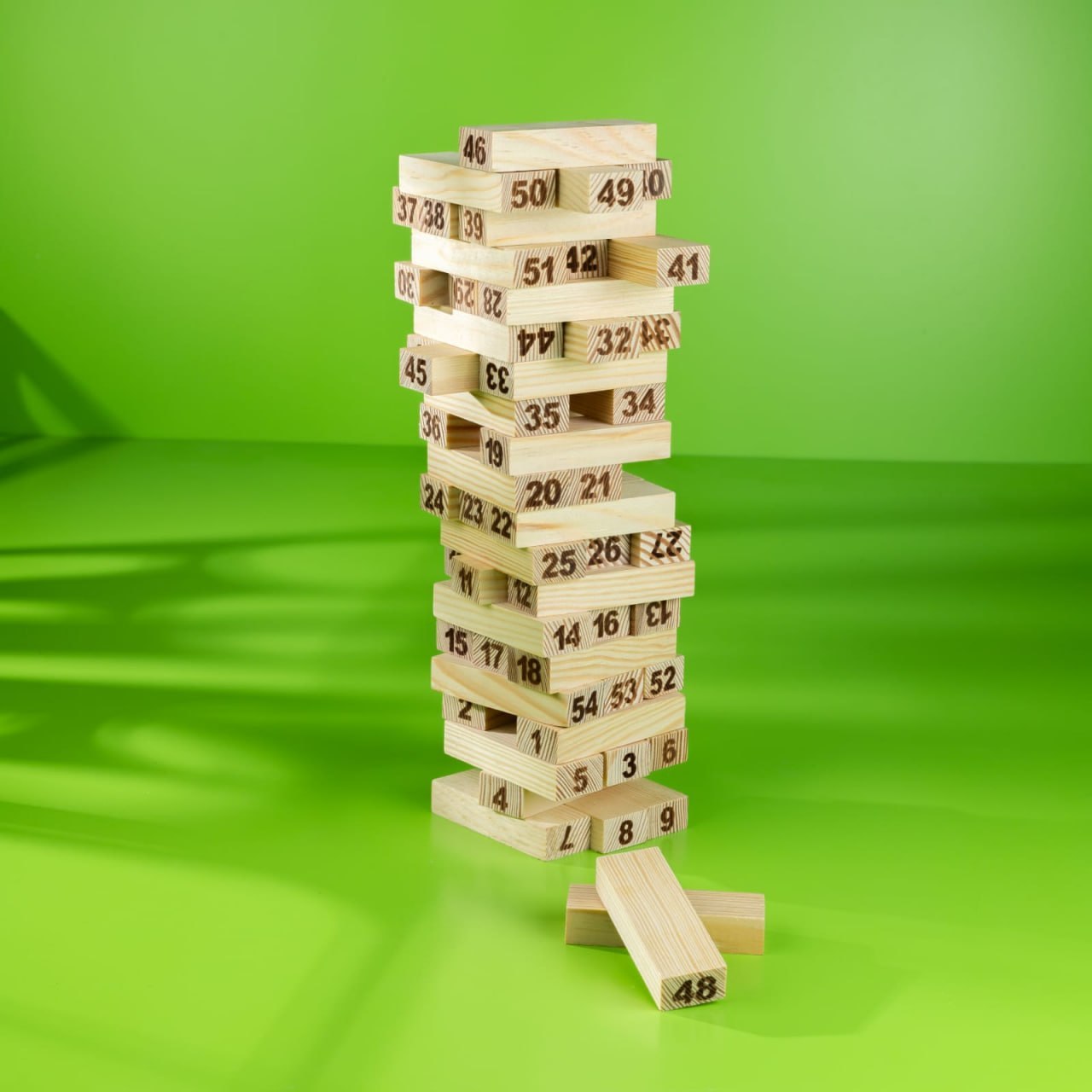 Classic Wooden Block  54 pcs Without Color