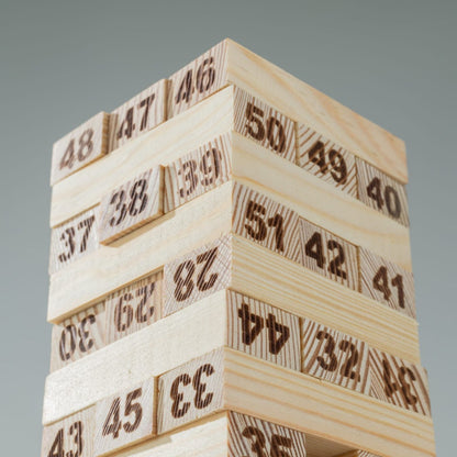 Classic Wooden Block  54 pcs Without Color