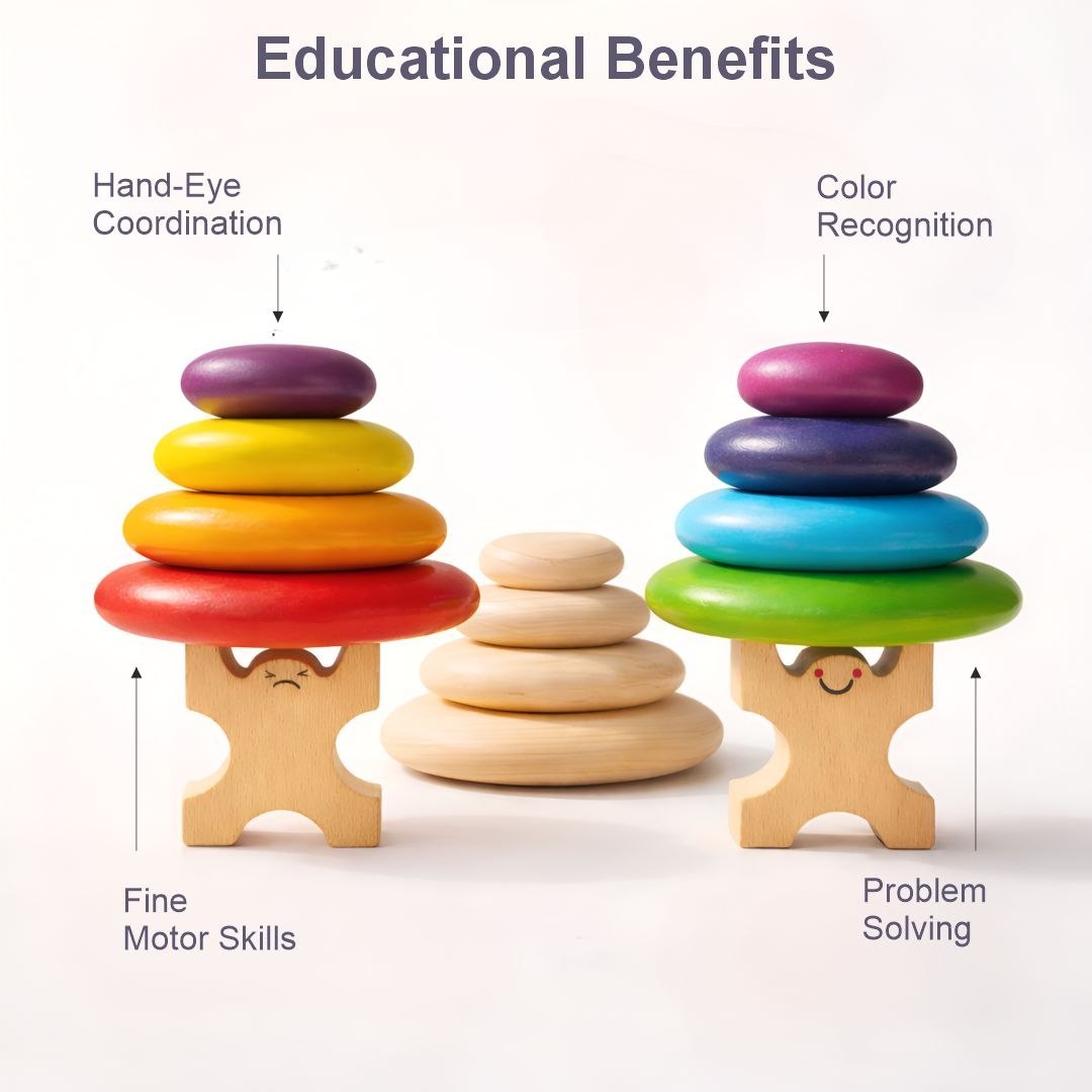 Wooden Pabble Stack Play Set