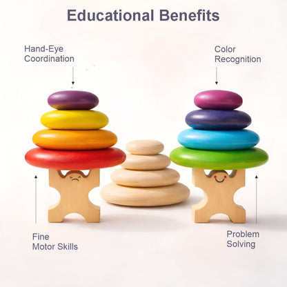 Wooden Pabble Stack Play Set