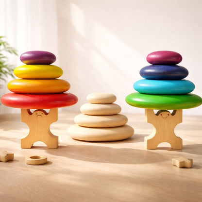 Wooden Pabble Stack Play Set