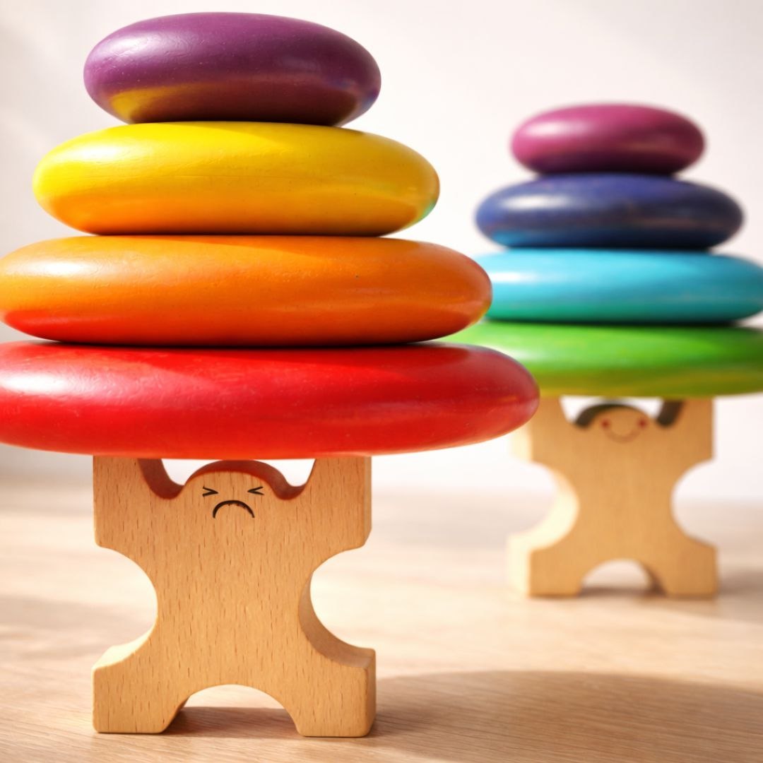 Wooden Pabble Stack Play Set