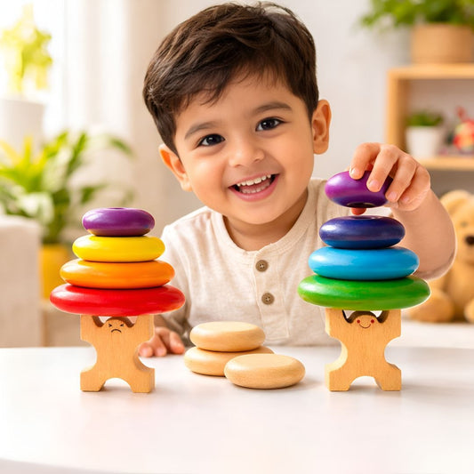 Wooden Pabble Stack Play Set