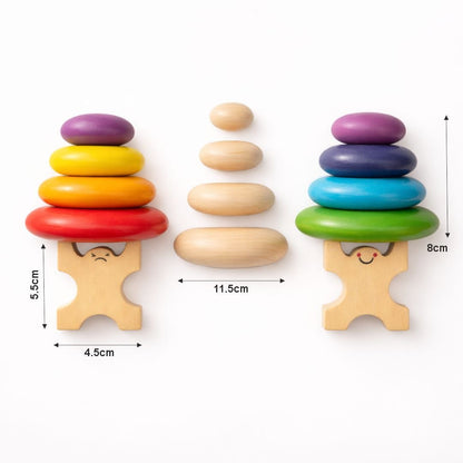 Wooden Pabble Stack Play Set