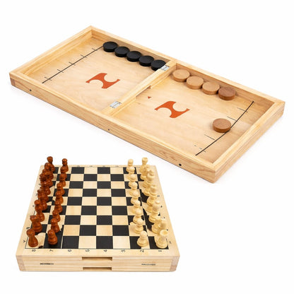 Foldable Fast Sting Game with Chess Set by Playlogic Toyz
