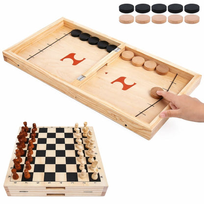 Foldable Fast Sting Game with Chess Set by Playlogic Toyz
