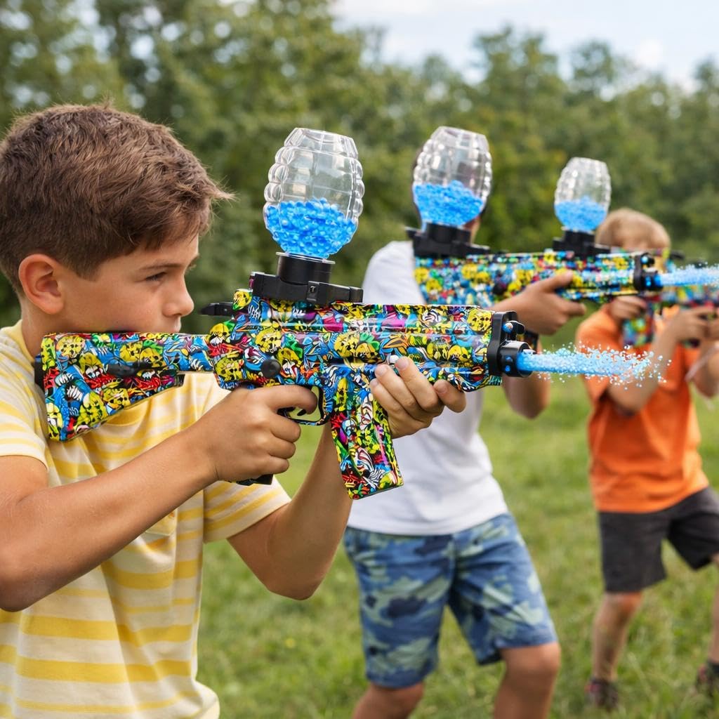AK47 Gel Blaster Gun Toy in Automatic Shooting Gun for Kids with Water Bullets