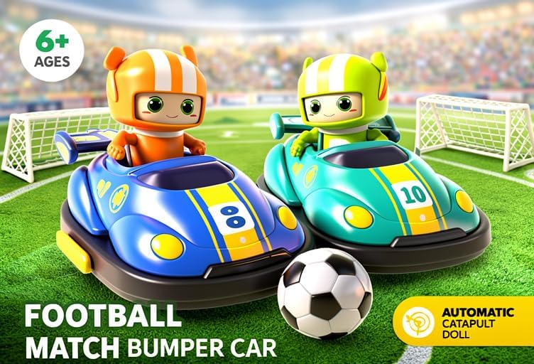 Remote Control Soccer Car Toy Set – 2 Player RC Football Battle Cars with Goal Posts, Balls & Dual Controllers
