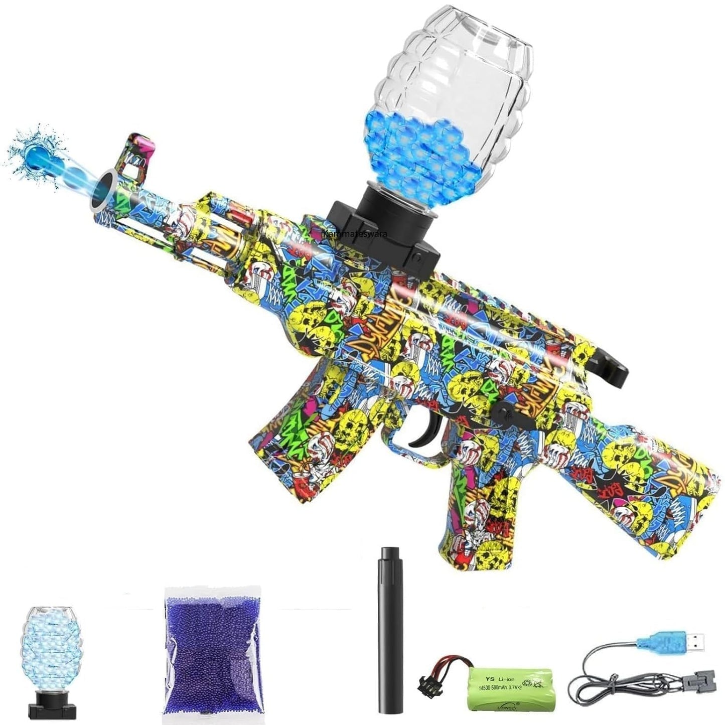AK47 Gel Blaster Gun Toy in Automatic Shooting Gun for Kids with Water Bullets
