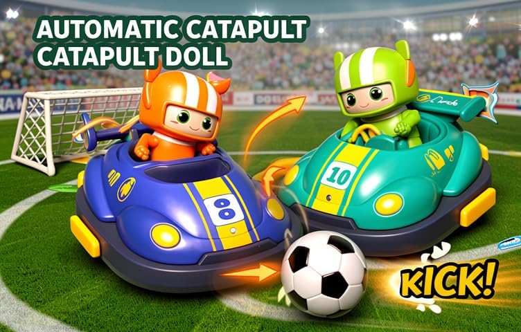 Remote Control Soccer Car Toy Set – 2 Player RC Football Battle Cars with Goal Posts, Balls & Dual Controllers
